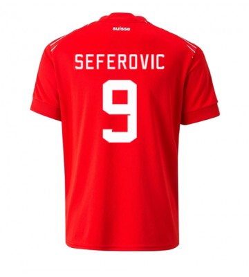 Szwajcaria Haris Seferovic #9 Koszulka Podstawowych MŚ 2022 Krótki Rękaw